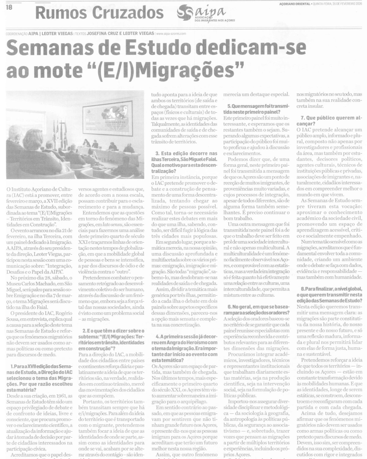 Rumos Cruzados - 26-02-2026